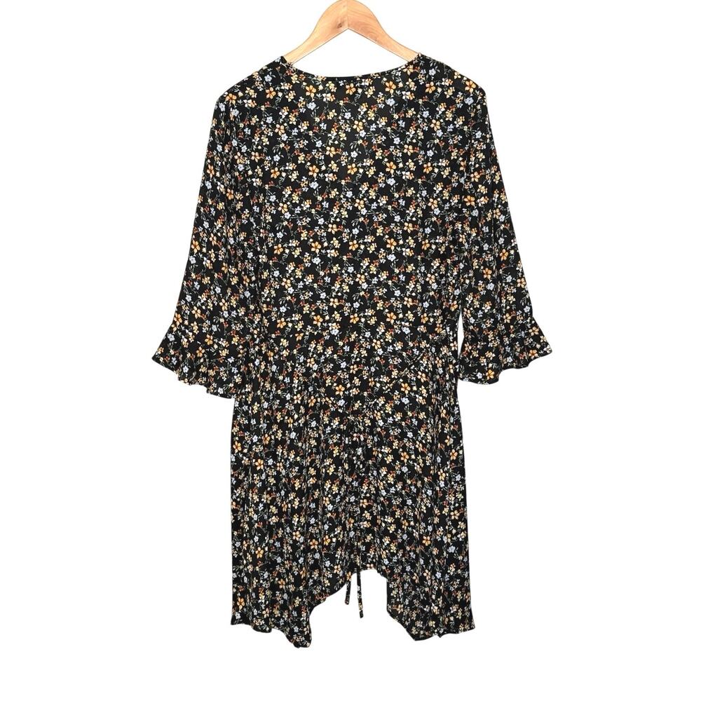 PRIMARK BLACK FLORAL print dress size 12 - Picture 3 of 7